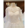 Ball Gown Long Sleeve 395 Satin Lace Tulle Two in One Wedding Dress